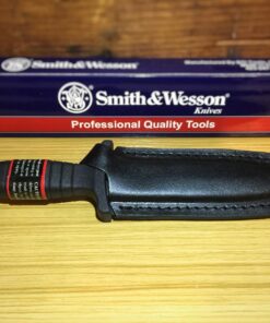 Smith & Wesson SWHRT9B 9in High Carbon S.S. Fixed Blade Knife with 4.7in Dual Edge Blade and TPE Handle for Outdoor, Tactical, Survival and EDC Standard Packaging 62 71NqFvQfCOL