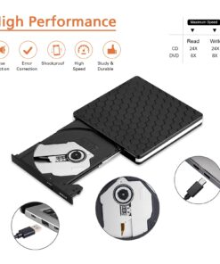 External DVD Drive, Amicool USB 3.0 Type-C CD DVD +/-RW Optical Drive USB C Burner Slim CD/DVD ROM Rewriter Writer Reader Portable for PC Laptop Desktop MacBook Mac Windows 7/8.1/10 Linux OS Apple 28 71NqGXa2n5S