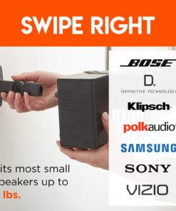 ECHOGEAR Speaker Wall & Ceiling Mount Pair - Universal Design Works with Vizio, Sony, & More - Tilt & Swivel Without Tools for Surround Sound - Easy to Install Indoors & Outdoors 44 71NqIsFSg6L 1