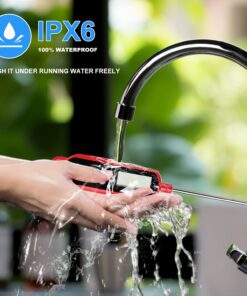 Alternative view of Lonicera Instant Read Digital Meat Thermometer for Food, Bread Baking, Water and Liquid. Waterproof and Long Probe with Meat Temp Guide for Cooking, Display with Backlit (Red)