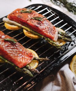 Granite Ware 3 Piece Multiuse Set (Speckled Black) Enamelware Bake, Broiler Pan and Grill - With Rack Suitable for Oven, direct on Fire. 18 71Nqrf0plL