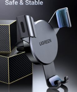 UGREEN Car Vent Phone Mount Air Vent Clip Cell Phone Holder Gravity Auto Lock Compatible with iPhone 15 14 Pro Max 14 Plus, iPhone 13 12 11 Pro Max XR XS 8 7 Plus, Samsung Galaxy S22 Smartphone Black 20 71NrxMQWxcL