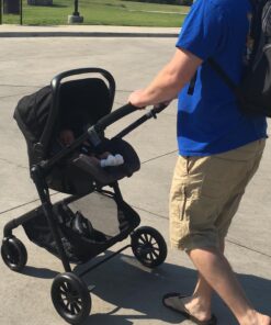 Evenflo Pivot Modular Travel System with LiteMax Infant Car Seat with Anti-Rebound Bar (Casual Gray) Casual Grey Stroller 50 71Ns1hzOQmL