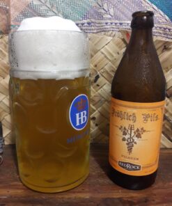 1 Liter HB "Hofbrauhaus Munchen" Dimpled Glass Beer Stein 36 71NsIaDkACL