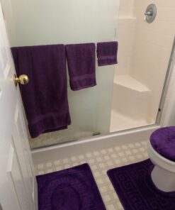 Utopia Towels 8-Piece Premium Towel Set, 2 Bath Towels, 2 Hand Towels, and 4 Wash Cloths, 600 GSM 100% Ring Spun Cotton Highly Absorbent Towels for Bathroom, Gym, Hotel, and Spa (Plum) Plum 33 71Nsa8qsz5L