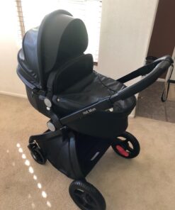 Hot Mom Baby Stroller: Baby Carriage with Adjustable Seat Height Angle and Four-Wheel Shock Absorption,Reversible,High Landscape and Fashional Pram (Black) Black 57 71NssWHS0L