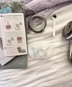 BEAUTURAL Fabric Shaver and Lint Remover, Sweater Defuzzer with 2-Speeds, 2 Replaceable Stainless Steel Blades, Battery Operated, Remove Clothes Fuzz, Lint Balls, Pills, Bobbles Gray Standard 53 71Nsvp7o6L