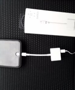 Belkin Rockstar Audio + Charge - Lightning Cable & iPhone Charger Adapter - Audio Phone Charger - Compatible W/ iPhone 14, iPhone 13, iPhone 12 & All Models W/ Lightning Port Lightning Audio + Lightning Charge Lightning Connector 31 71NswxsqzML