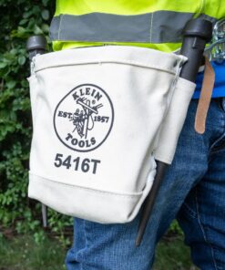 Tool Pouch, Leather Bull-Pin and Bolt Bag, Tunnel Loop Connection 10 Inch Canvas Material Tool Bag 20 71NsycMysPL