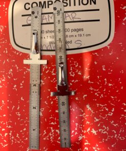 SE Stainless Steel SAE Metric Ruler Set - Stainless Steel Precision Ruler Measuring Tool - Detachable Clips - Set of 2 Pcs - 925PSR-2 15 71Nt2MchBiL