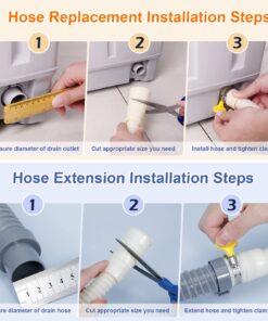 MyLifeUNIT Washing Machine Drain Hose Extension Kit, Universal Fit All Drain Hose, 6.9 Feet Beige 21 71Nt4fdH8JL