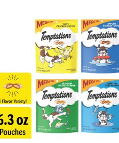 TEMPTATIONS Classic Crunchy and Soft Cat Treats Mega Pack, (5) 6.3 oz. Pouches 23 71NtKJseLL