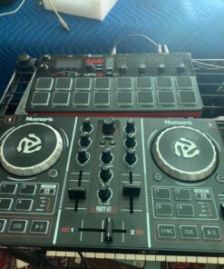 Numark Party Mix - Complete DJ Controller Set for Serato DJ with 2 Decks, Party Lights, Headphone Output, Performance Pads and Crossfader/Mixer 37 71NtZEbb uL