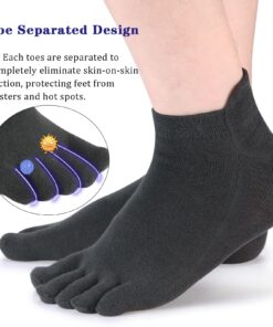 Meaiguo Toe Socks No Show Running Five Finger Socks for Men Women 4 Pairs Multicoloured 35 71NuPLISlL