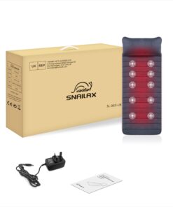 Snailax Massage Mat with 10 Vibrating Motors and 4 Therapy Heating pad Full Body Massager Cushion for Relieving Back Lumbar Leg SL-363 32 71NvUwME6XL