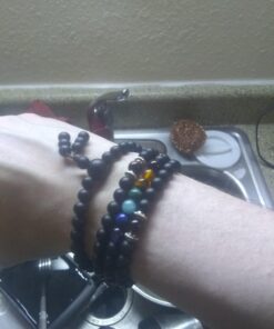 COAI 108 Japa Mala 7 Chakra Stone Wrap Bracelet Necklace Matte Onyx 28 71NvmP9Oc3L