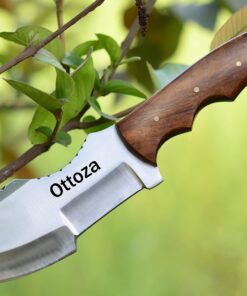 Ottoza Handmade D2 Steel Tracker Knife - Survival Knife - Camping Knife - Outdoor Knife - D2 Tools Steel Hunting Knife with Sheath Horizontal Carry Fixed Blade Knife No:116 Classic 34 71Nw3sWoQL