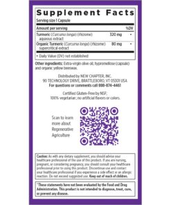 New Chapter Turmeric Supplement, One Daily, Heart, Brain & Healthy Inflammation Support, Supercritical Turmeric Curcumin Means No Black Pepper Needed, Non-GMO, Gluten Free – 60 Count (2 Month Supply) 60 Count (Pack of 1) 15 71NwO846uPL