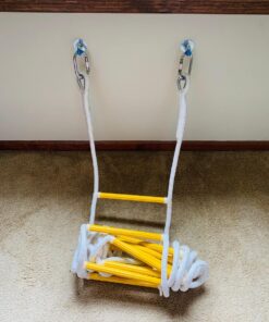 Fire Escape Ladder 2 Story 16ft Flame Resistant Safety Rope Ladder - Fast to Deploy & Easy to Use & Store - Compact - Weight Capacity up to 2000pounds (16ft) Emergency ladders 30 71NwcKVBXtL