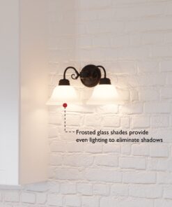 Design House 514471 Millbridge 2 Light Wall Light, Oil Rubbed Bronze Oil-Rubbed Bronze 2-Light Flush Mount Ceiling Light 41 71NxZ4QWU7L