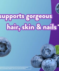 vitafusion Extra Strength Biotin Gummy Vitamins, Berry Flavored, 5,000 mcg Biotin Vitamins, America’s Number 1 Gummy Vitamin Brand, 50 Day Supply, 100 Count (Packaging may vary) 37 71Nxg8 ISmL