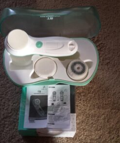 Facial Cleansing Brush, TOUCHBeauty Face Scrubber Electric with Case, 3 Spin Brushes for Deep Cleansing, Gentle Exfoliating, Dual-Speed, Waterproof AS-0759A(Green) Green 31 71NyyqBFLjL