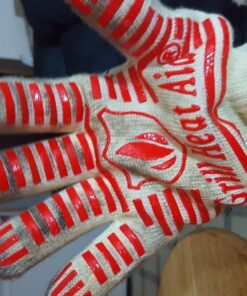 Heat Resistant Gloves, 932°F EN407 Certified. Thick but Light-Weight, Flexible for Oven and BBQ, 2 Blue Gloves, One Size 27 71Nz9N9Y hL