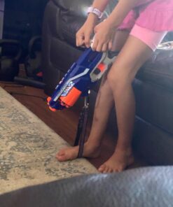 Nerf Disruptor Elite Blaster - 6-Dart Rotating Drum, Slam Fire, Includes 6 Official Nerf Elite Darts - for Kids, Teens, Adults, (Amazon Exclusive) Classic 37 71NzKoFIO8L