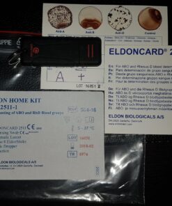 Eldoncard Blood Typing Kit, 3 Tests, Know Your Blood Type, Instant Home Testing Kit, A, O, B, Rhs-D Negative and Positive Blood Types Tested For 34 71Nzg7gM8TL