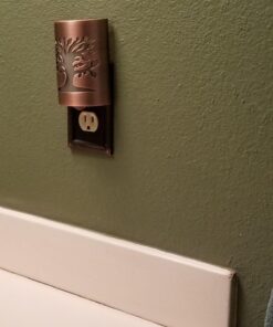 GE CoverLite LED Night Light, Decorative, Plug-In, Smart Dusk-to-Dawn Sensor, Home Décor, Ideal for Bedroom, Bathroom, Kitchen, Hallway, 1 Pack, 29846, Oil Rubbed Bronze | Tree of Life Oil Rubbed Bronze - Tree of Life 39 71O HSIiTxL