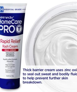 Welmedix HomeCare PRO Rapid Relief Adult Diaper Rash Cream – Extra Thick, Moisturizing Barrier Cream for Incontinence and Healing Cream/Zinc Oxide Cream/Skin Cream, (4oz Tube) 4 Ounce (Pack of 1) 11 71O JCIswjL