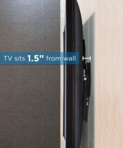 Mount-It Low-Profile Tilting TV Wall Mount Bracket for 32-60 inch LCD, LED, OLED, 4K or Plasma Flat Screen TVs - 175 lbs Capacity, 1.5 Inch Profile, Max VESA 600x400 (MI-318B), Black, 60 Medium 17 71O01ge9GL