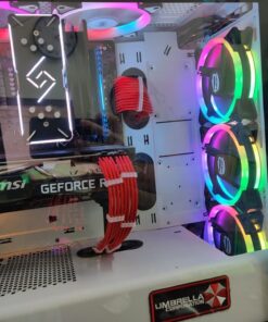 upHere 120mm RGB Case Fan Fan,Quiet Edition High Airflow LED Case Fan for PC Cases-3 Pack,RGB123-3 21 71O03MfQiaL