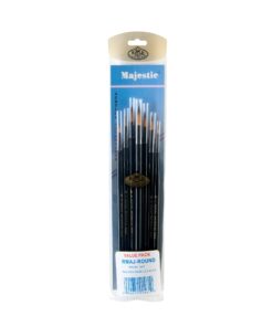 Majestic Royal and Langnickel Short Handle Paint Brush Set, Round, 7-Piece 8 71O0gTgbYLL