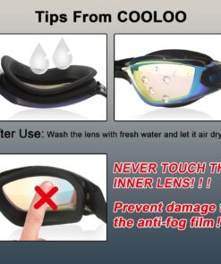 COOLOO Swim Goggles, 2 Pack Swimming Goggles for Men Women, Goggles Swimming Adult Youth Teen Kids, Anti Fog Pool Goggles A.black Yellow & Blue 21 71O0pb6afgL 1