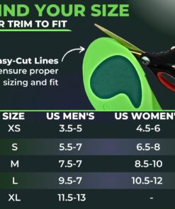 ViveSole Plantar Fasciitis Insoles - Foot Arch Relief Support Orthotic - Firm Foam Shoe Inserts for Men, Women, Work, Running - Fit Boots and Sneakers XL: Men's (11.5-13) Women's (12.5-14) 11 71O1BRsykQL 1