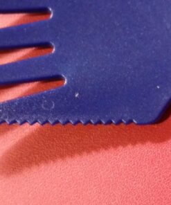 Tapirus 4 Blue Spork to Go Set - Durable and BPA Free Sporks - Spoon, Fork and Knife Combo Utensils Flatware - Mess Kit for Camping, Hunting and Outdoor Activities - Comes in a Carrying Case (Blue) 31 71O1P44ZNHL