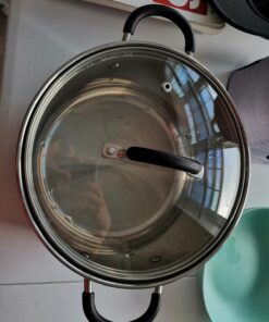 Cook N Home Professional Sauce Pot Stockpot Saucier Casserole Pan with Lid, 5 QT, Silver 32 71O1U 3JN2L