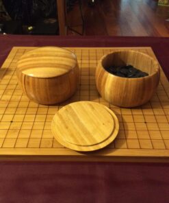 Brybelly Go Set All Natural Bamboo Wood Go Board | Bowls and 361 Bakelite Stones | 2-Player - Classic Chinese Strategy Board Game | Measures 19 x 19in Top Side or 13 x 13in Under Side Beginner's Board 43 71O28wej9ML