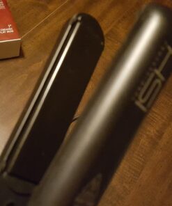 HSI Professional Ceramic Tourmaline Ionic Flat Iron Hair Straightener with Glove, Pouch and Travel Size Argan Oil Leave in Hair Treatment 49 71O2DPvlf3L