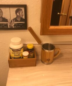 Seville Classics Bamboo Premium Organizer Storage Bins for Kitchen Silverware, Pantry, Closet, Office Desk, Pens, Utensils, Makeup, K Cup, Bamboo, Bin Set (5 Piece) Bin Set (5 Piece) 36 71O3Y90rNKL