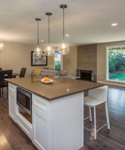 Linea di Liara Primo Large Chrome Glass Globe Pendant Light Fixture Farmhouse Pendant Lighting for Kitchen Island Mid Century Modern Ceiling Light Clear Glass Shade, UL Listed 20 71O3d3JnTgL