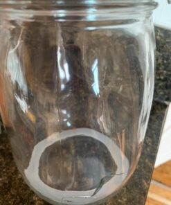 OAMCEG 4 Pack Wide Mouth Mason Jars - 34 OZ Airtight Glass Canning Jars with Leak Proof Rubber Gasket and Clip Top Lids, Perfect for Storing Coffee, Sugar, Flour or Sweets J-1L 40 71O3k6LvuvL