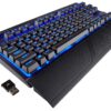 Corsair K63 Wireless Mechanical Gaming Keyboard, backlit Blue LED, Cherry MX Red - Quiet & Linear 55 71O3ro461L