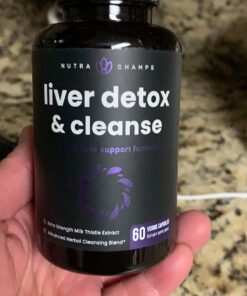 Liver Cleanse Detox & Repair Formula | 20+ Herbs: Milk Thistle Extract with Silymarin, Artichoke, Dandelion, Chicory Root Powder & More! | Premium Liver Support Pills Supplement, 60 Capsules 26 71O3xhf8GL