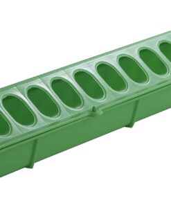 Little Giant® Plastic Poultry Feeder Base | 20 Inches | Heavy Duty Plastic Feeding Tray with Holes | Chicken Feeder Trough | Poultry Tray | Lime Green