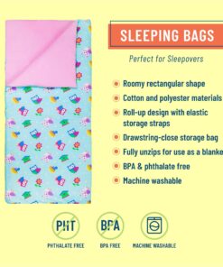 Wildkin Kids Sleeping Bags for Boys and Girls, Measures 57 x 30 x 1.5 Inches, Cotton Blend Materials Sleeping Bag for Kids, Ideal Size for Parties, Camping & Overnight Travel (Birdie) Birdie 10 71O4a6GM4jL