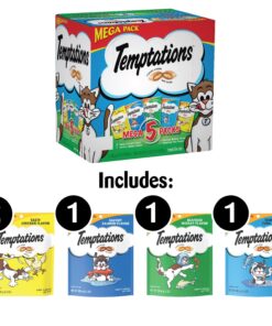 TEMPTATIONS Classic Crunchy and Soft Cat Treats Mega Pack, (5) 6.3 oz. Pouches 17 71O5IqhOS0L