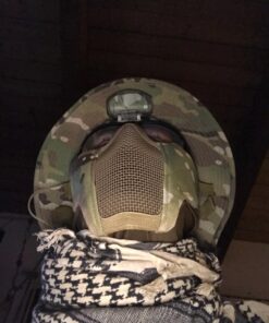 OneTigris 6" Foldable Half Face Mesh Mask Military Style Comfortable Adjustable Tactical Lower Face Protective Mask Multicam 26 71O5wwejXzL