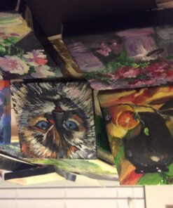 SL crafts Mini Stretched Canvas 4"X4" (1 Pack of 6 Mini Canvases) 24 71O6MIJedoL